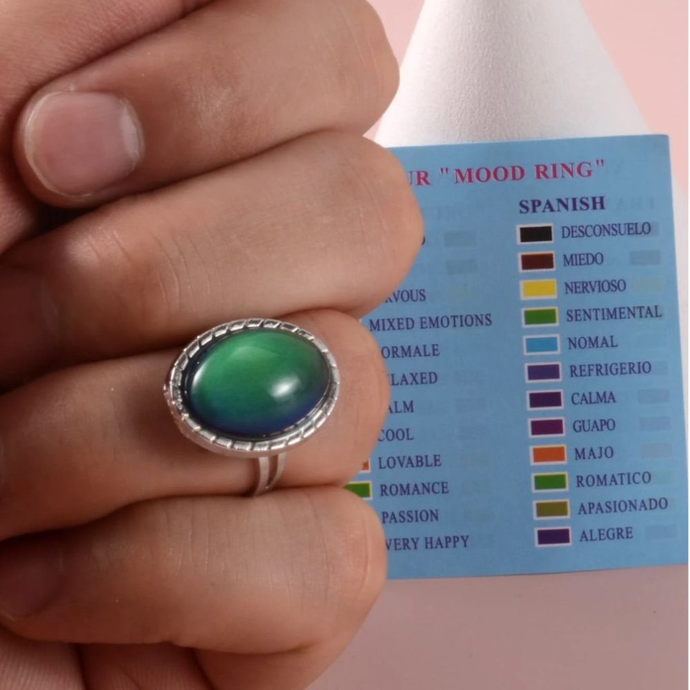 Ring Color Changing Silver Jewelry New